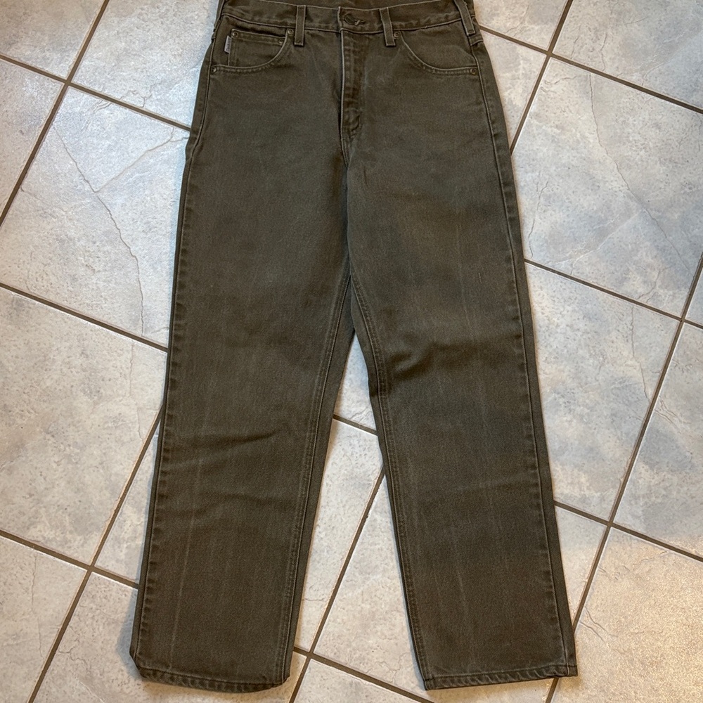 Carhartt Olive Green Straight-Leg Jeans